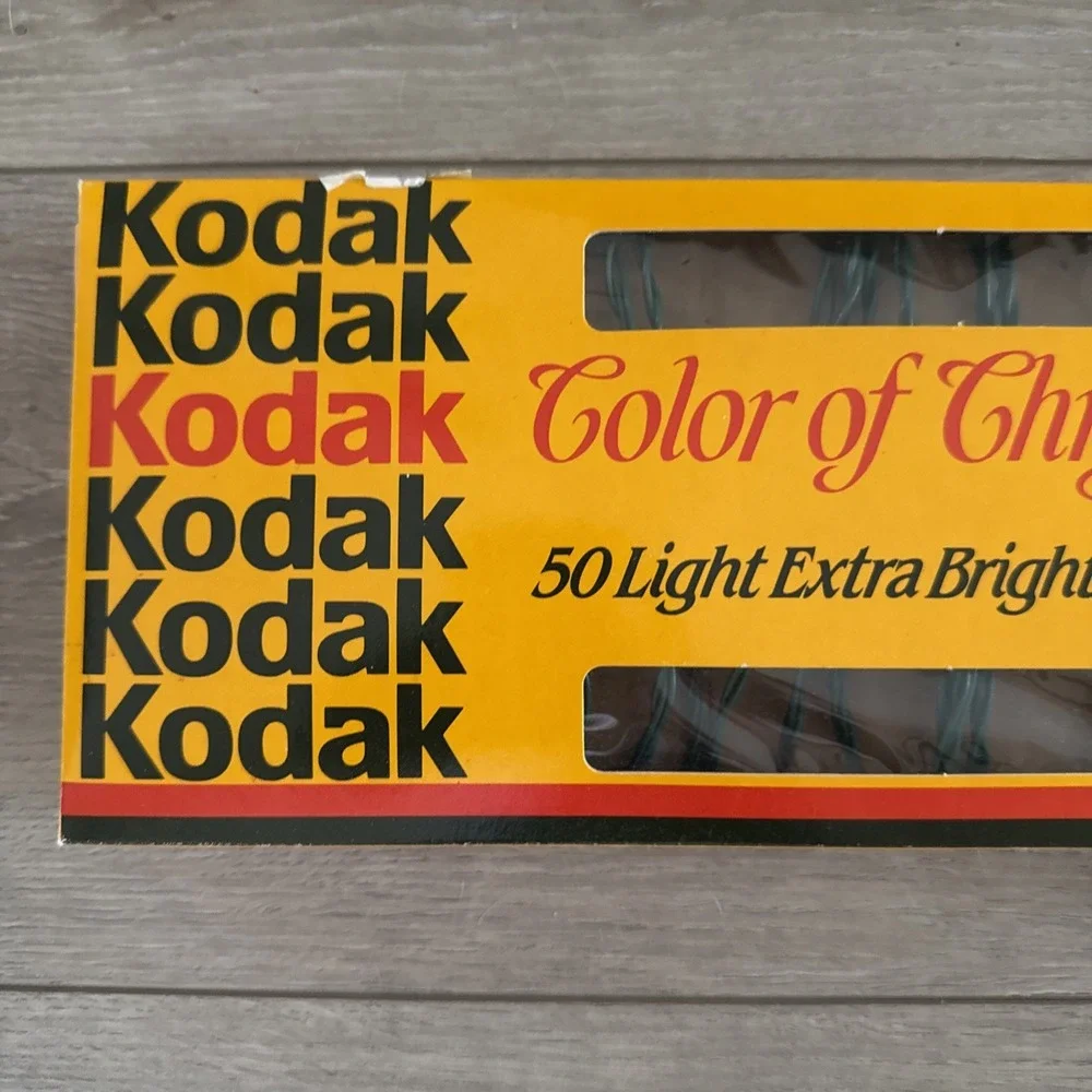 Vintage 1991 Kodak Color of Christmas 50‎ Light Extra Bright Add-A-Set 24' Decor